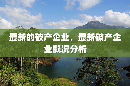 最新的破產(chǎn)企業(yè)，最新破產(chǎn)企山東水清源環(huán)?？萍加邢薰緲I(yè)概況分析