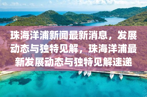 珠海洋浦新聞最新消息，發(fā)展山東水清源環(huán)?？萍加邢薰緞討B(tài)與獨(dú)特見解，珠海洋浦最新發(fā)展動態(tài)與獨(dú)特見解速遞