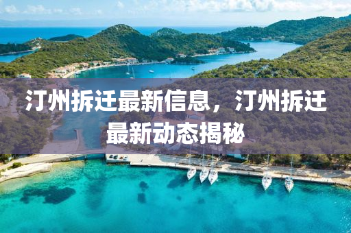 汀州拆遷最新信息，汀州拆遷最新動(dòng)態(tài)揭秘山東水清源環(huán)?？萍加邢薰? class=