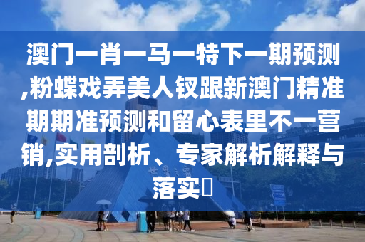 澳門一肖一馬一特下一期預(yù)測(cè),粉蝶戲弄美人釵跟新澳門精準(zhǔn)期期準(zhǔn)預(yù)測(cè)和留心表里不一營(yíng)銷,實(shí)用剖析、專家解析解釋與落實(shí)?