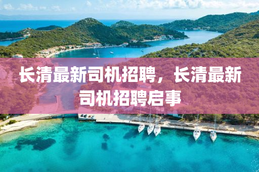長清最新司機招聘，長清最新司機招聘啟事山東水清源環(huán)保科技有限公司